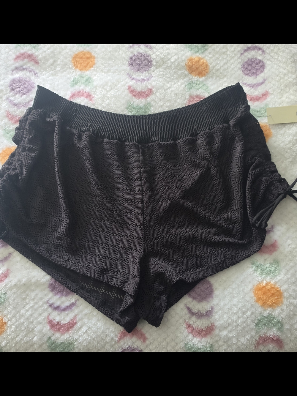 No Boundaries Black Athletic Lace Overlay Shorts